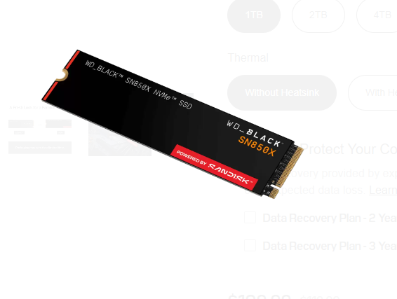 WD BLACK SN850X – NVMe Internal SSD (1 TB)